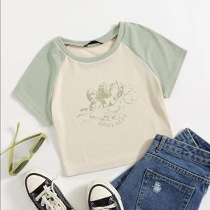 Cropped Angel Baby Tee